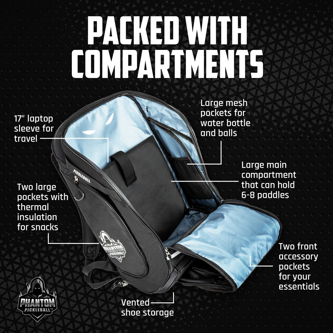 Phantom Pickleball Pro Tour Bag - Durable & Spacious Pickleball Equipment for Professionals & Enthusiasts | Perfect for Tournaments, Training & Travel