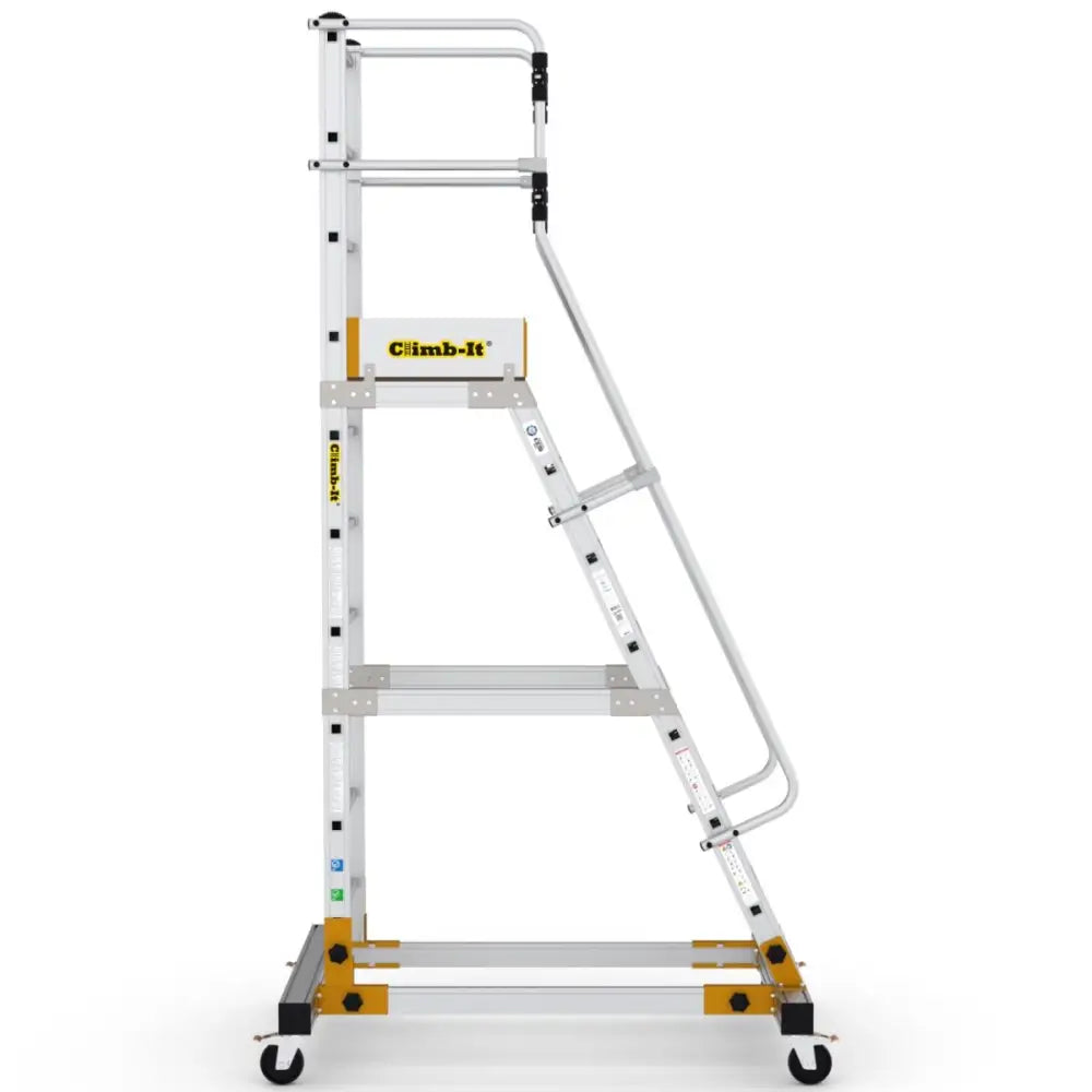 Climb It Mobile Steps with Safety Gate - Adjustable Baby Stairs for Home & Playtime - Perfect for Toddler Safety & Indoor Climbing