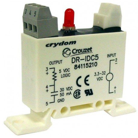 DR-IDC24 I/O Module Relay Input Module 34mA 4000Vrms DIN Rail Mount - Industrial Automation & Control Panel Applications