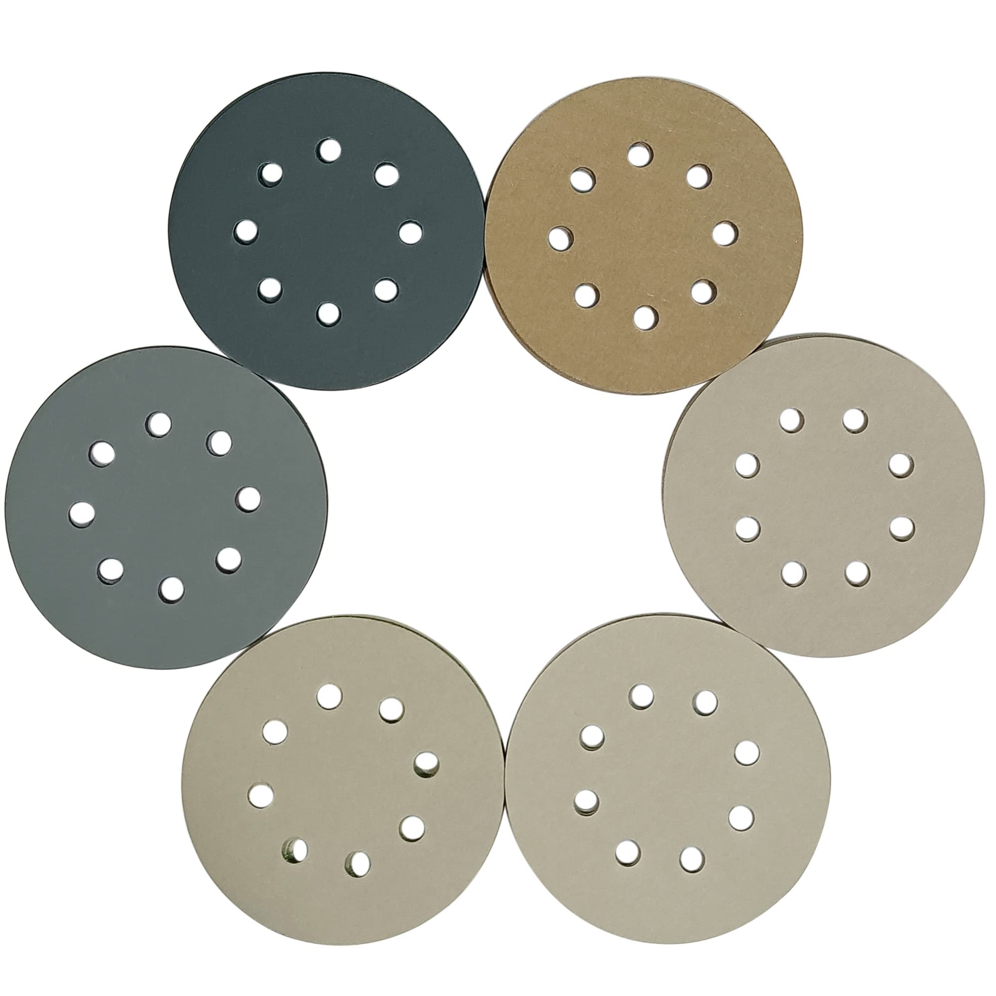 30 PCS 5 Inch 8 Hole Sanding Discs #1200-#7000 Grit (1200/2000/3000/4000/5000/7000) for Random Orbital Sander - Wet/Dry Polishing, Woodworking, Metal Finishing & Automotive Detailing