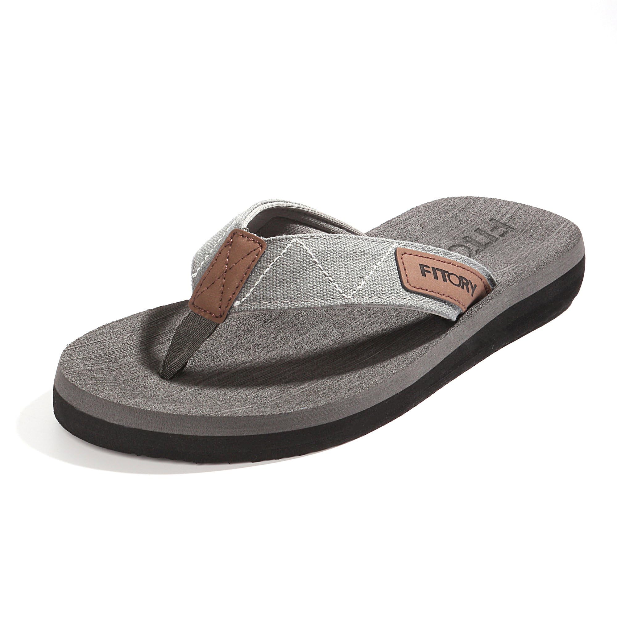 FITORY Men's Flip Flops - Comfortable Thong Sandals for Beach, Pool & Outdoor - Sizes 6-15 - Lightweight & Durable Summer Slippers for Walking, Travel & Vacation