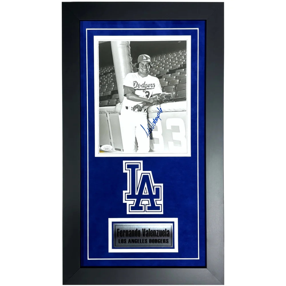 Fernando Valenzuela Autographed 8x10 Photo - Los Angeles Dodgers Framed Memorabilia with JSA COA - Perfect for Sports Collectors, Man Cave Decor & Dodgers Fan Gifts
