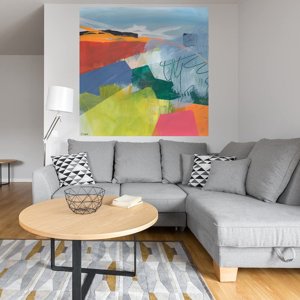 Jan Weiss Impressionist Canvas Wall Art - 37x37 Inch Ready to Hang Fine Art Painting for Living Room, Bedroom, Office & More - Perfect for Home Decor & Gift Giving