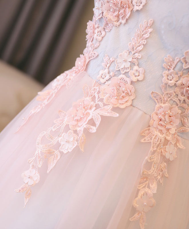 Elegant Light Pink Lace Off-Shoulder Long Prom Dress for Women - Formal Evening Gown for Homecoming, Wedding, and Special Occasions