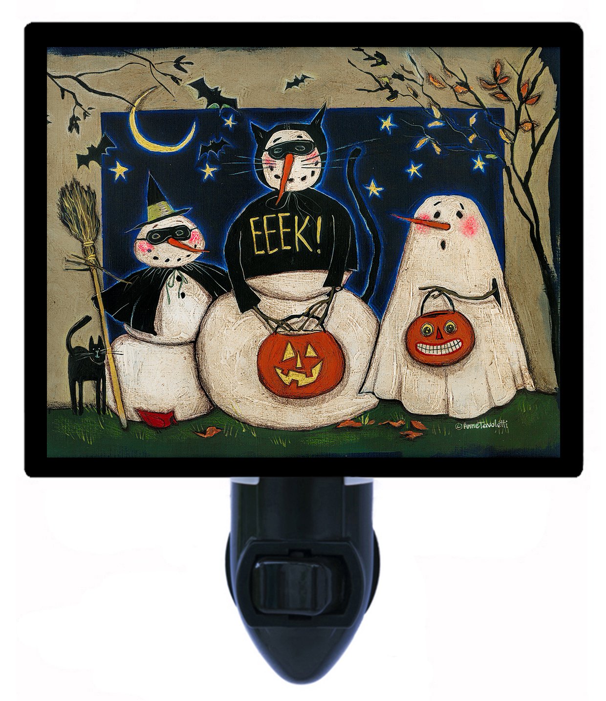 Snowman Halloween LED Night Light - Cute Trick or Treat Decor for October Nights | Perfect for Bedroom, Nursery & Holiday Party Decorations