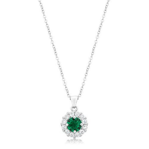 Bella Green Bridal Pendant Necklace - Elegant Jewelry for Weddings, Prom & Special Occasions | Perfect Gift for Brides & Bridesmaids