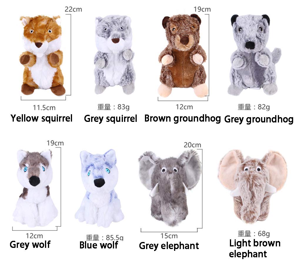 Durable Squeaky Plush Dog Toys for Aggressive Chewers - Interactive Chew Toys for Small, Medium & Large Dogs (Grey Wolf) | Perfect for Playtime, Training & Anxiety Relief