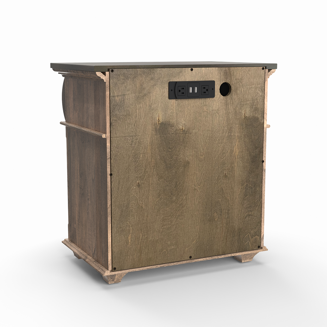Bartlett Island Nightstand - Modern Wood Bedside Table with Drawer for Bedroom, Living Room, or Guest Room - Perfect for Storage and Stylish Home Decor