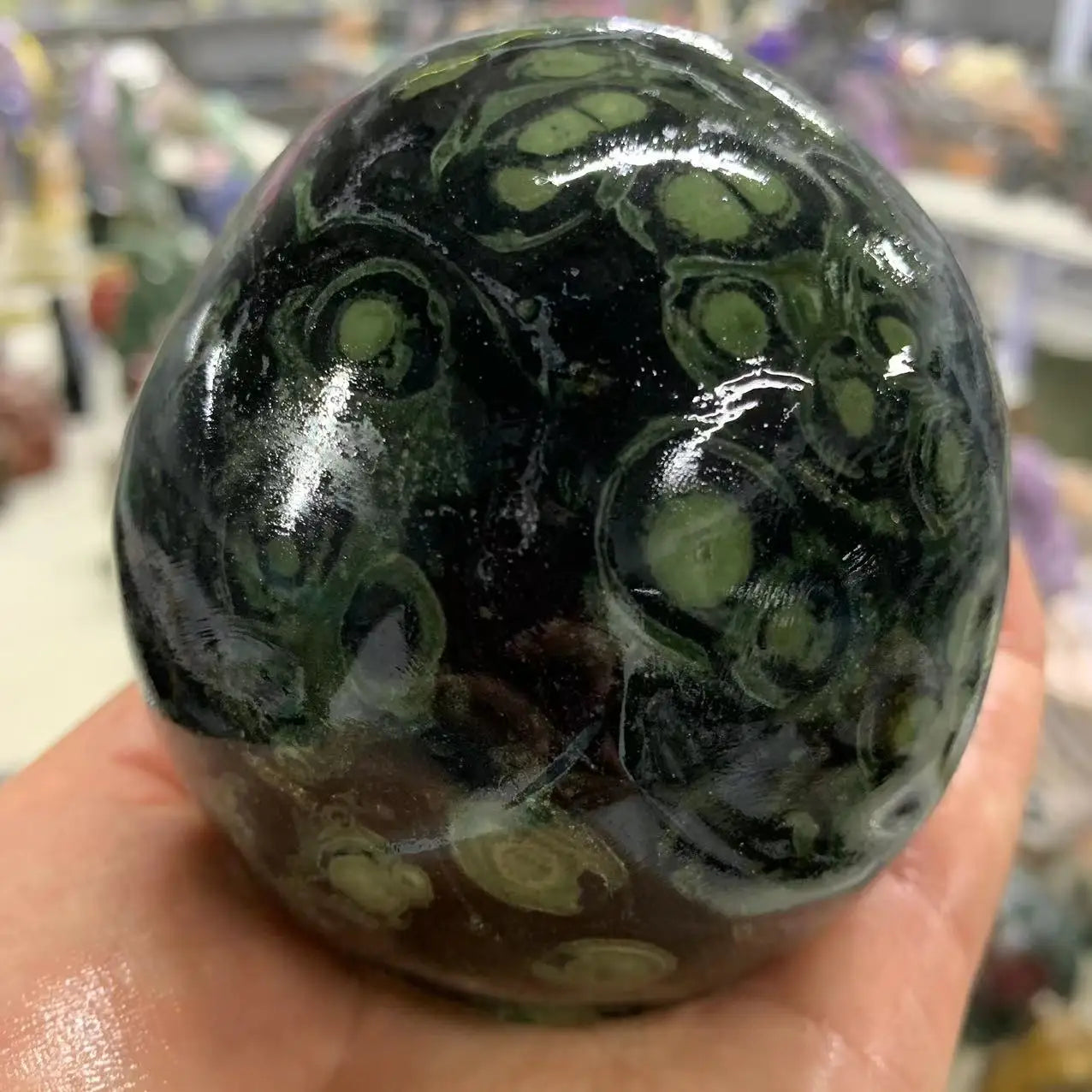 Natural Peacock Eye Quartz Crystal Skull - Hand Carved Healing Stone for Reiki, Meditation & Spiritual Decor | Unique Home & Office Decoration