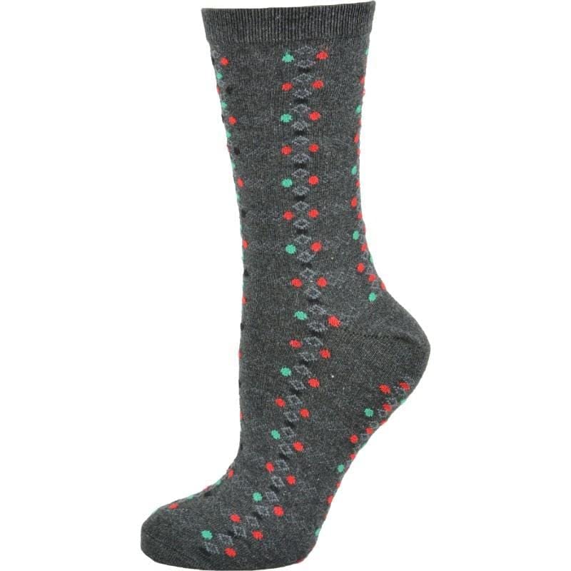 Women's Cotton Crew Socks with Geometric Patterns - Soft, Colorful Casual & Formal Socks for Everyday Wear, Office & Outfits