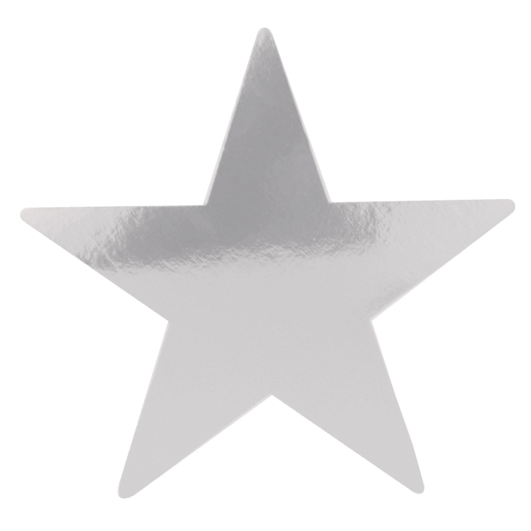12 Pack Beistle Jumbo 20 Inch Silver Foil Party Star Cutouts - Perfect for Birthday Decorations, Christmas Celebrations, and Holiday Party Decor