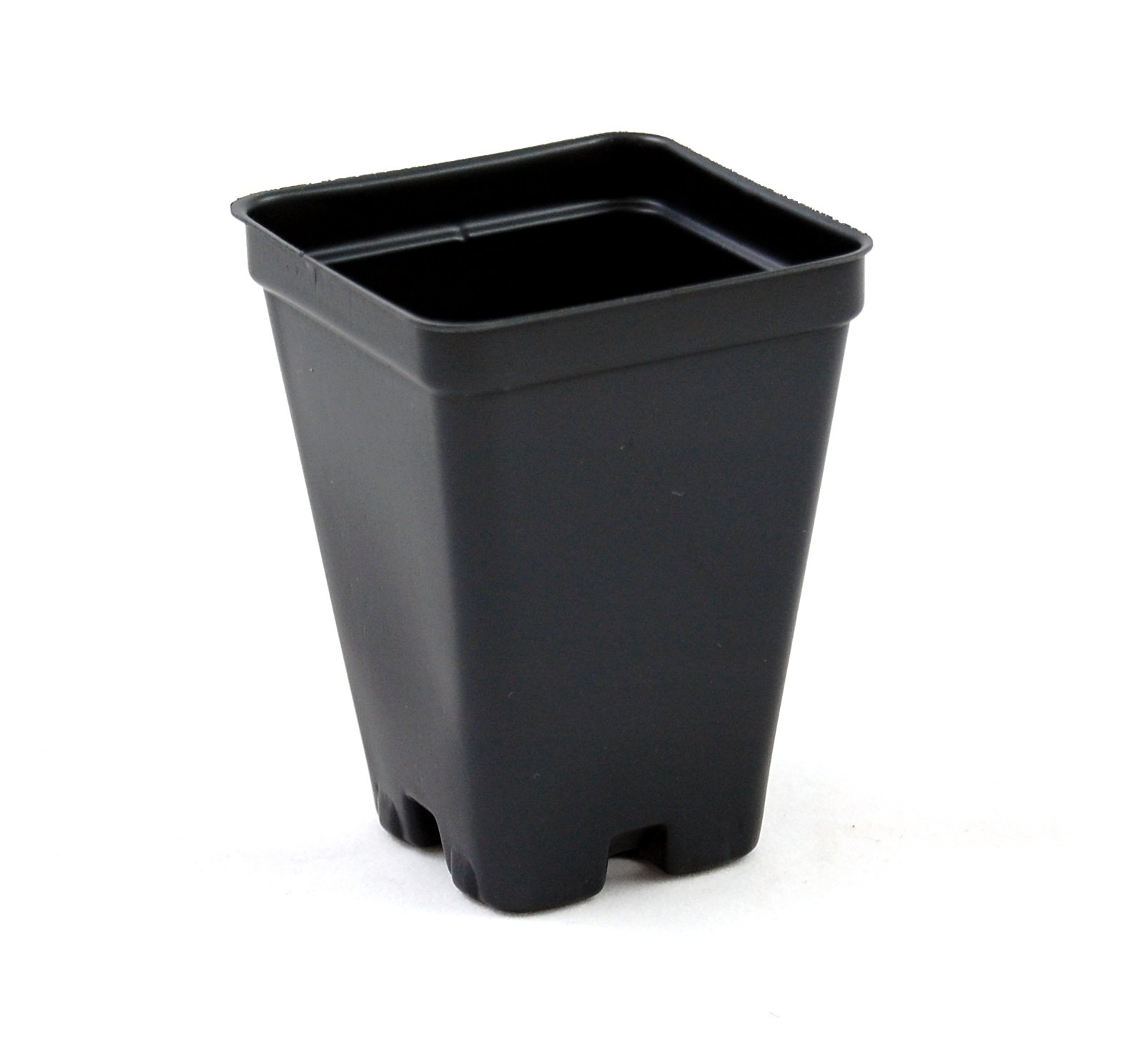 2.5 Inch Black Square Plastic Greenhouse Pots - Deep Design - Case of 800 - Ideal for Seedlings, Herbs & Indoor Gardening