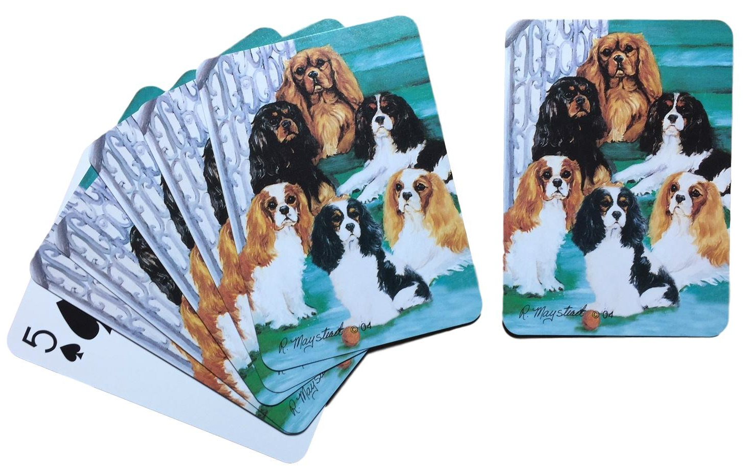 Best Friends Playing Cards - Cute Cavalier King Charles Spaniel Dog Theme Deck | Perfect for Game Nights, Gifts & Collectibles | Premium Quality Card Game for Adults & Kids