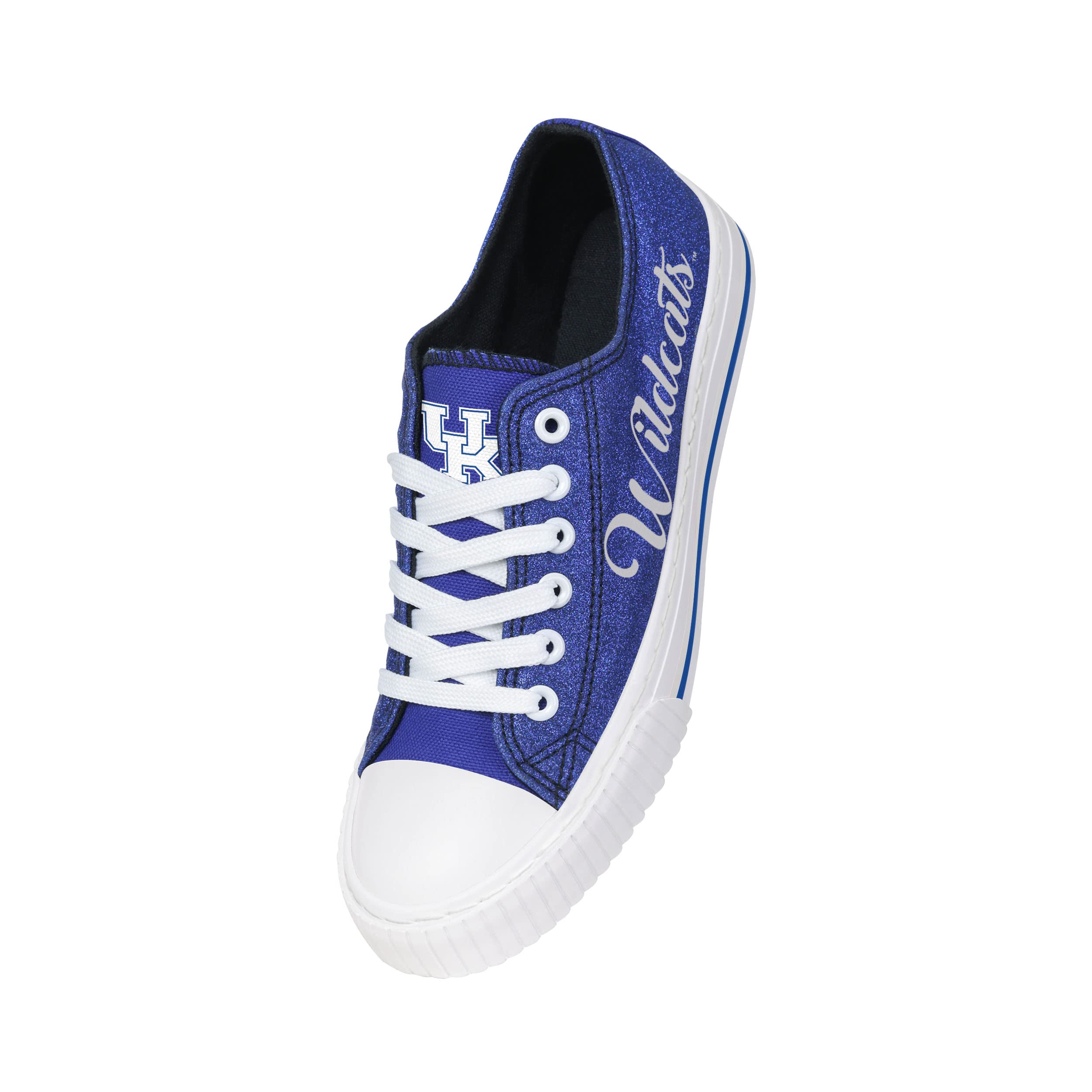 FOCO Women's NCAA College Team Logo Low Top Canvas Sneakers - Comfortable Casual Shoes for School, Sports & Everyday Wear