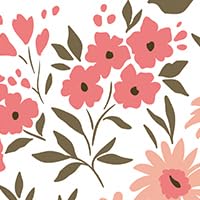 Pink White Floral