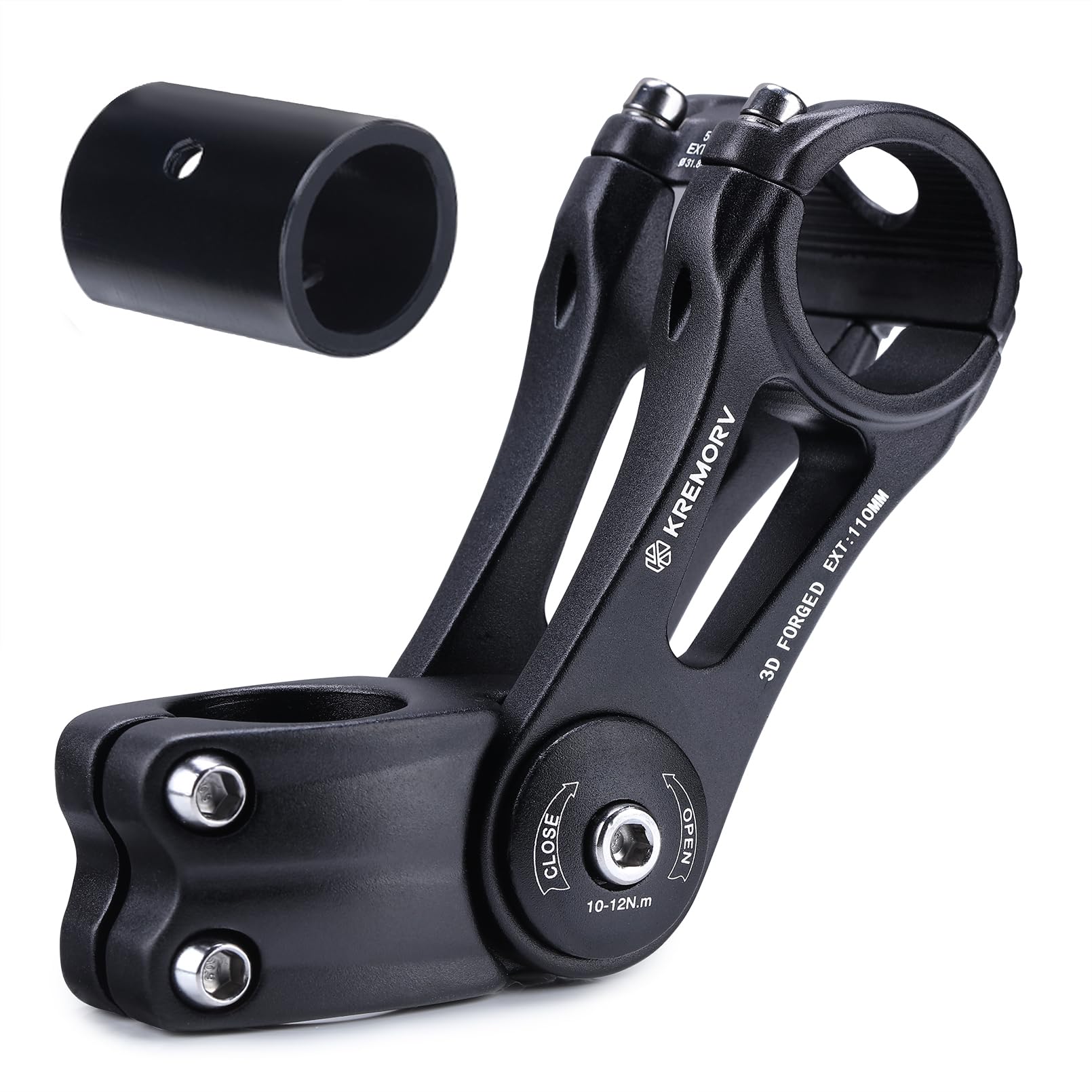 Universal Bike Stem 25.4mm & 31.8mm Adjustable Bicycle Stem Riser - 110mm & 130mm Length for MTB, Road Bike, BMX - Perfect for Mountain Biking, Commuting & Urban Cycling