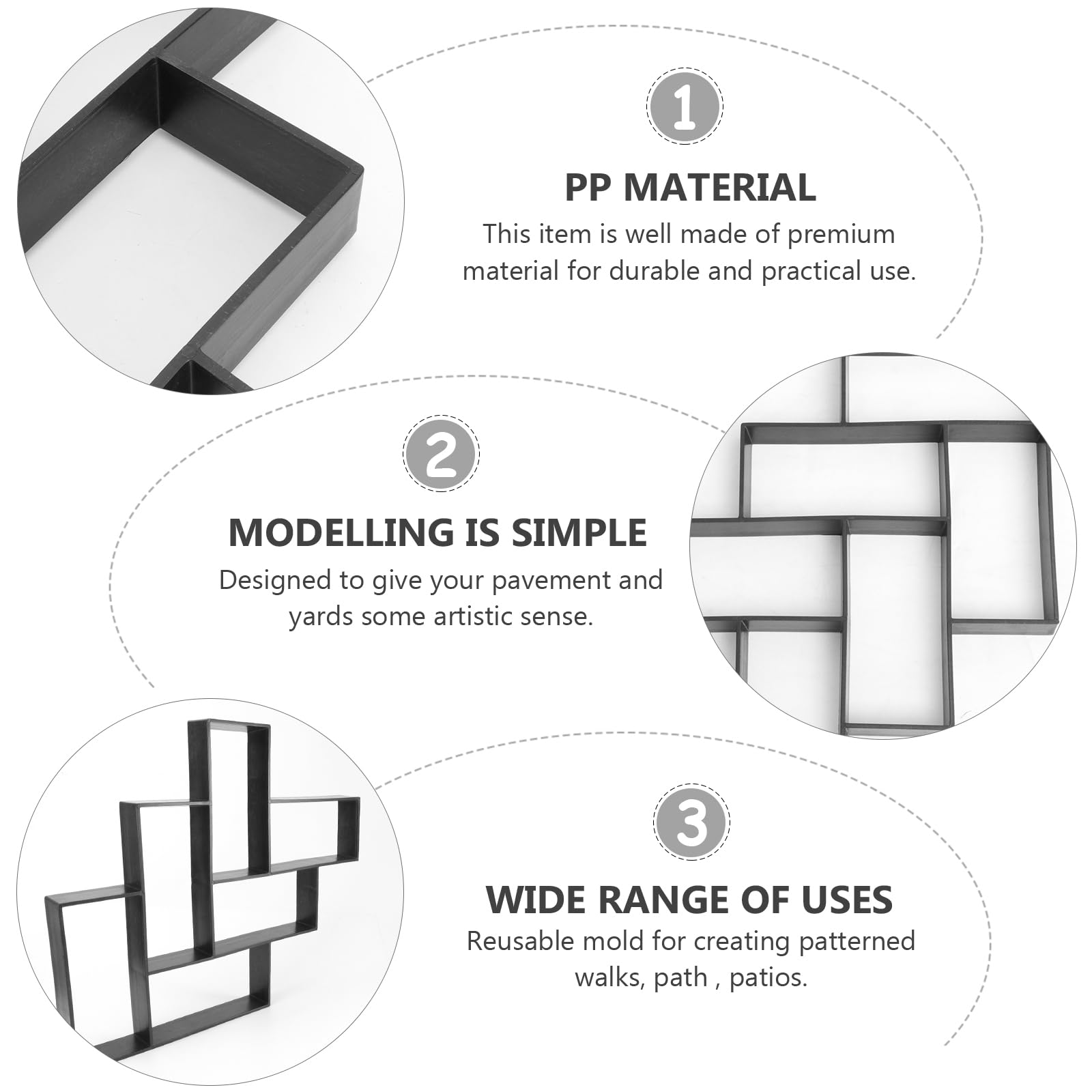 Cabilock Reusable Concrete Paver Mold - DIY Walk Maker for Stepping Stones, Pathmate & Garden Paving | Perfect for Patio, Lawn & Yard Walkway Projects