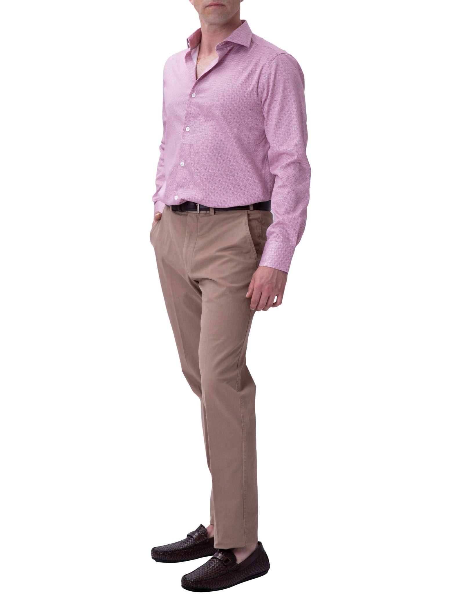 Henry Sartorial Woven Cotton Shirt for Men - Classic Red Button Down Shirt | Business Casual & Office Wear | Perfect for Work, Date Night & Formal Occasions