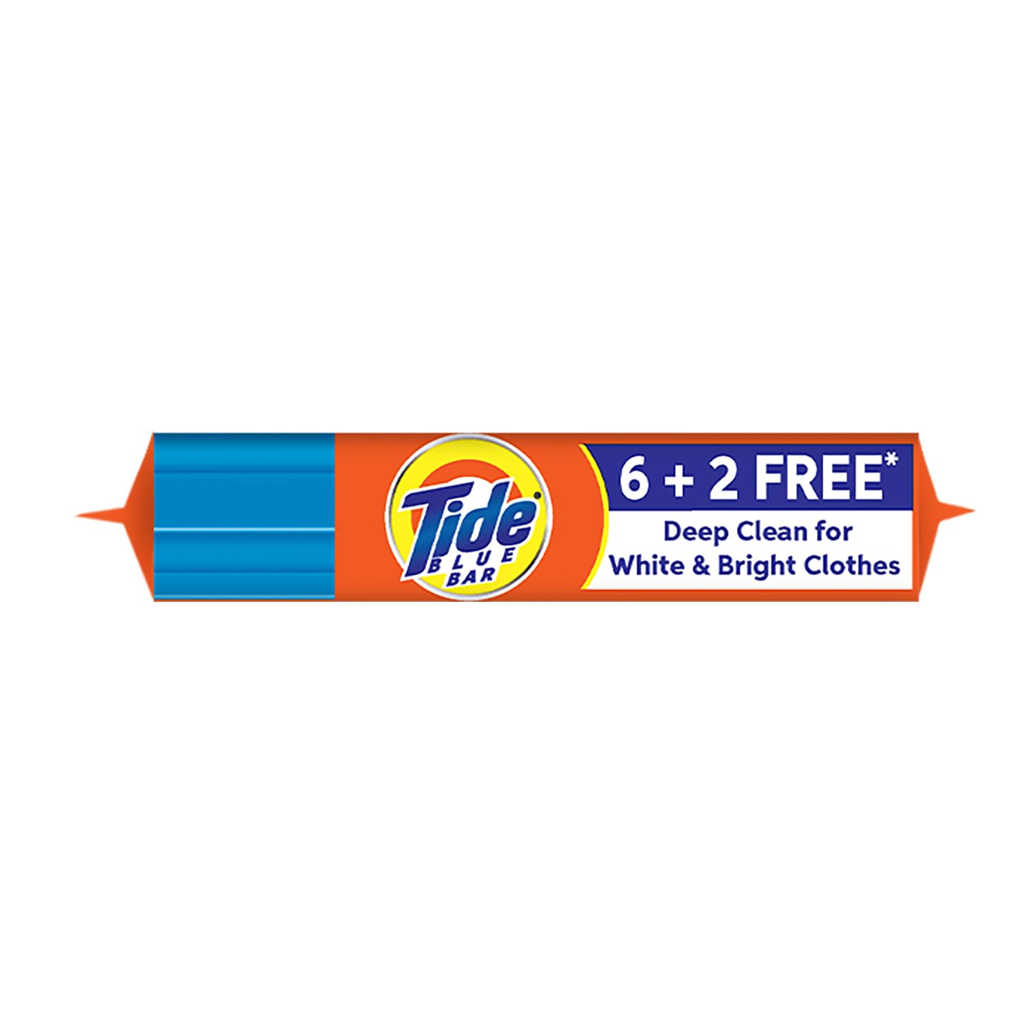 Tide Blue Laundry Detergent Bar Soap - Super Value Pack of 8 Bars (1.6 kg) | Removes Tough Stains & Odors | Gentle on Fabrics | Perfect for Hand Washing, Travel & Emergency Laundry Needs