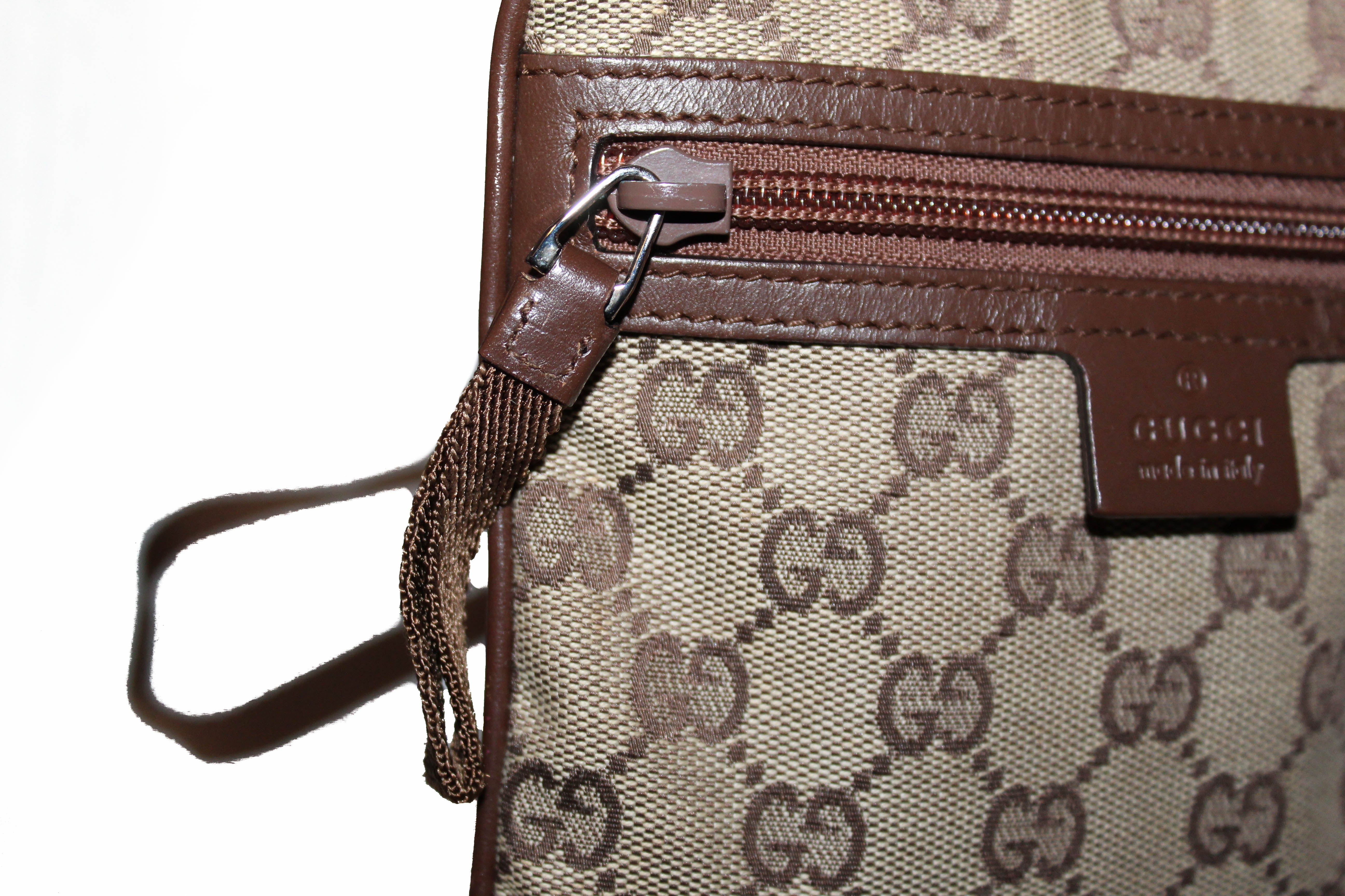 Authentic Gucci GG Monogram Brown Small Messenger Bag for Women - Stylish Crossbody Purse for Work, Travel & Everyday Use