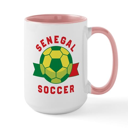 White/Pink Inside - Senegal Soccer Mugs