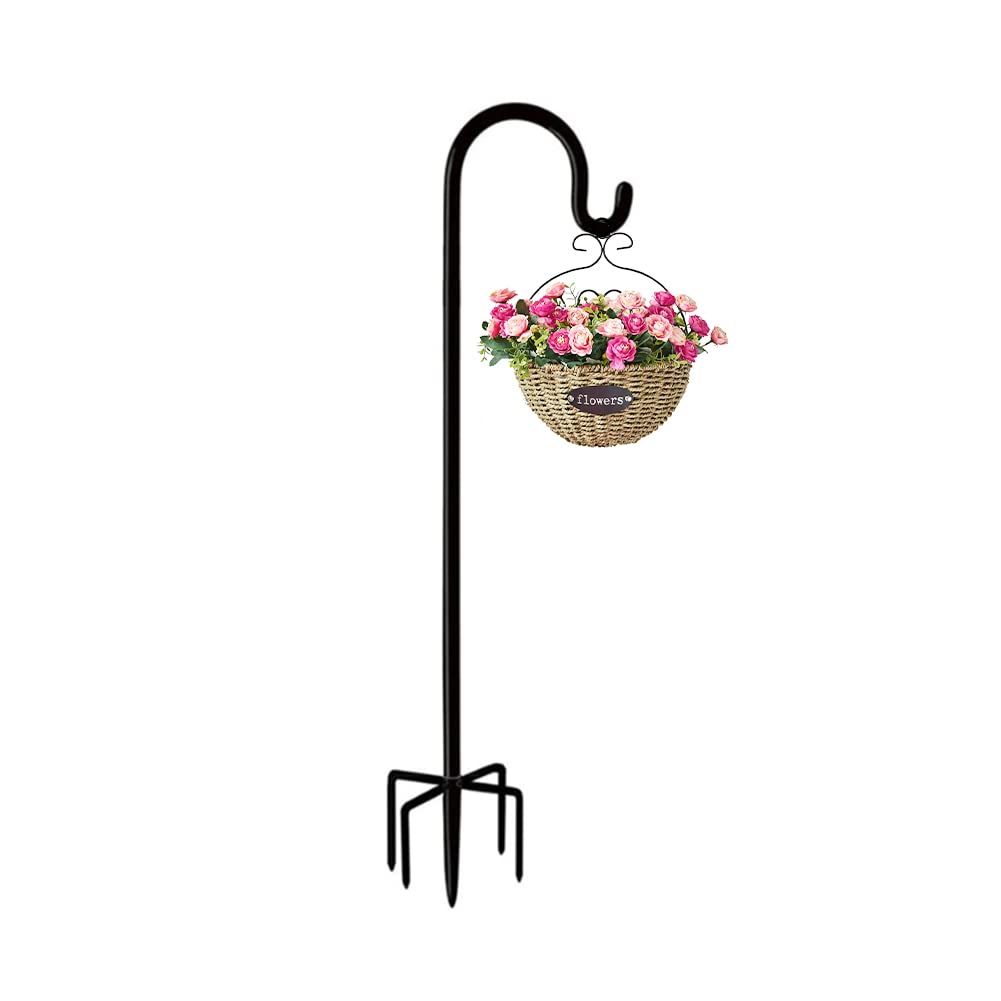 36 Inch Heavy Duty Shepherd Hooks Outdoor - Sturdy Plant Hangers for Solar Lights, Bird Feeders, Mason Jars & Flower Pots | Perfect for Garden, Wedding Decor & Patio Lighting