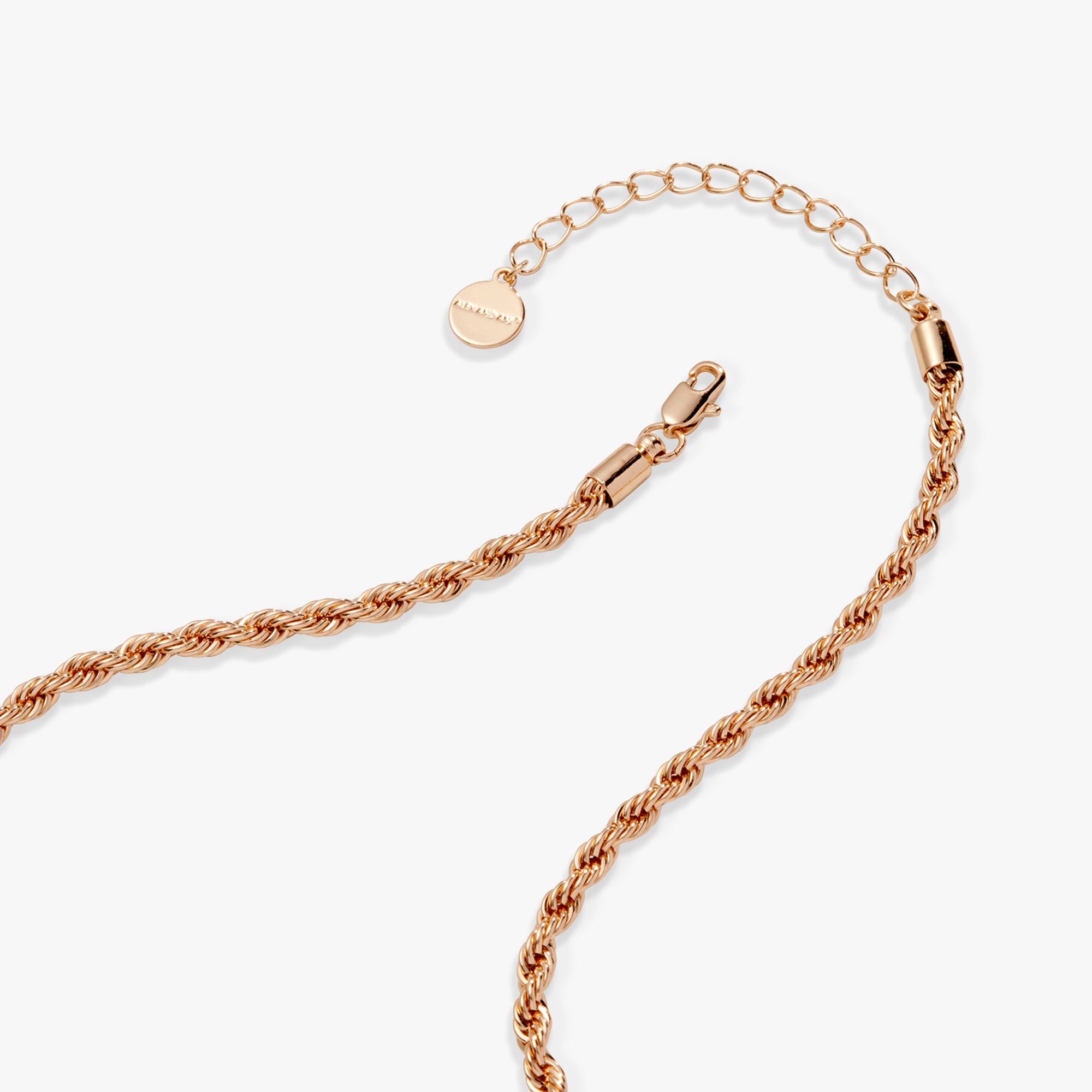 French Rope Chain Necklace for Women - 14K Gold Plated Stainless Steel Dainty Layering Necklace Jewelry Gift for Her - Perfect for Everyday Wear, Date Night & Special Occasions