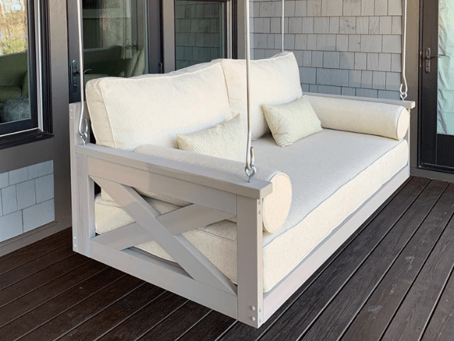 **NEW** Edisto Swing Bed - Outdoor Porch Swing with Weather-Resistant Cushions - Perfect for Patio, Garden, and Backyard Relaxation