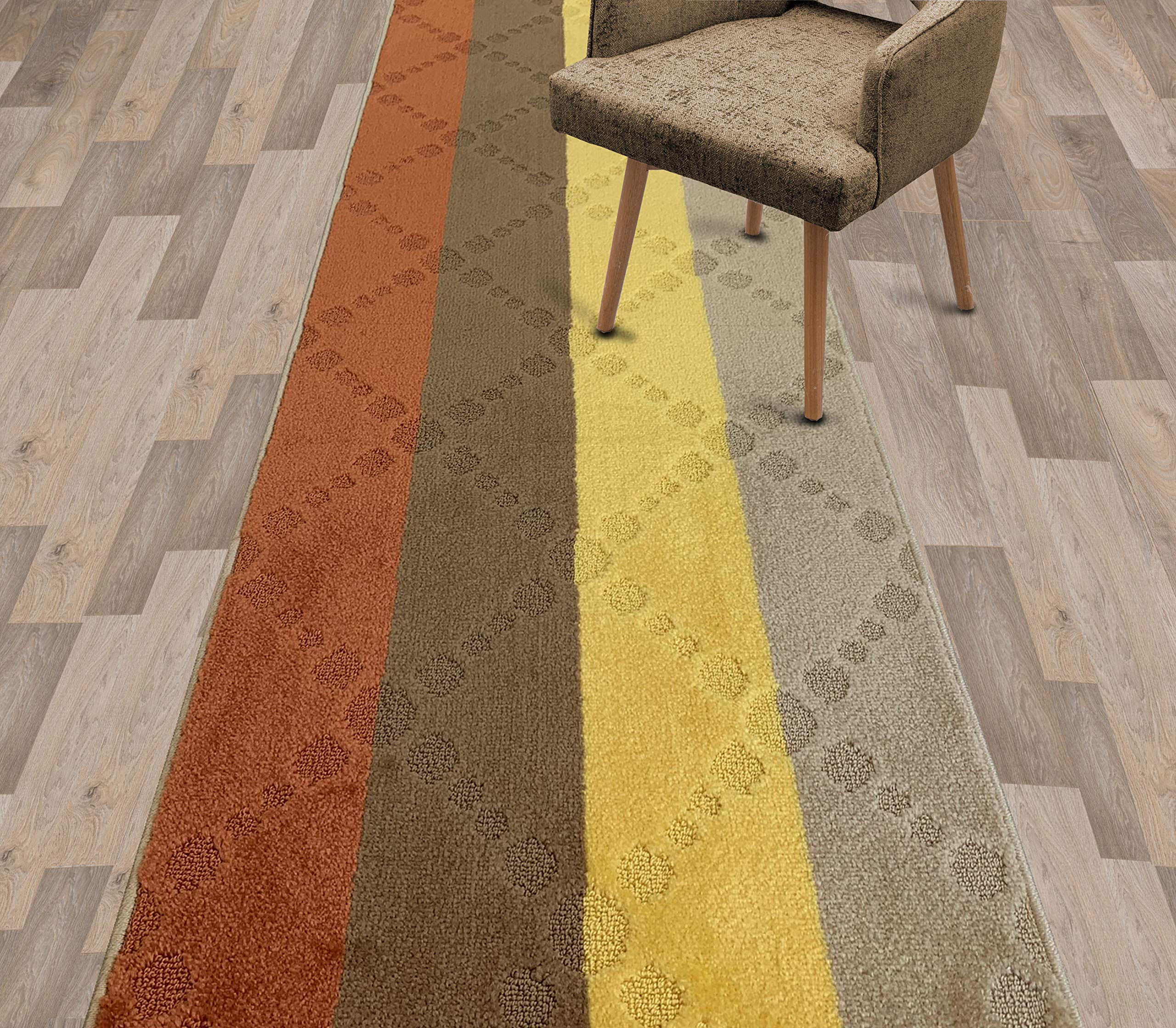 Remnaz Non-Slip Indoor Carpet Runner Rug - 2'1