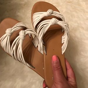 Vanessa Women's White Sandals - Comfortable Summer Beach Shoes for Walking, Travel & Casual Outfits