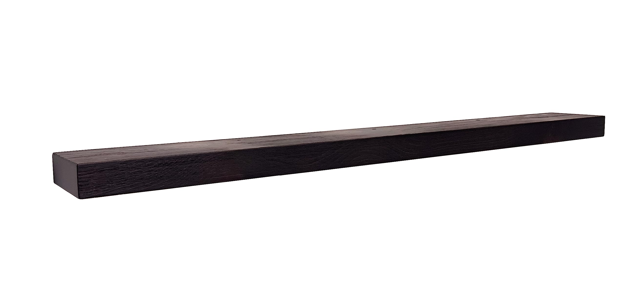Joel's Antiques - 72 Inch Solid Wood Floating Shelves for Wall - Natural Wood Heavy Duty Rustic Fireplace Mantel & Bookshelf - Perfect for Living Room, Bedroom, Office Decor - Mocha Brown 72x6x2 Inches - Wall Mounted Shelf for Displaying Photos, Books & Home Decor