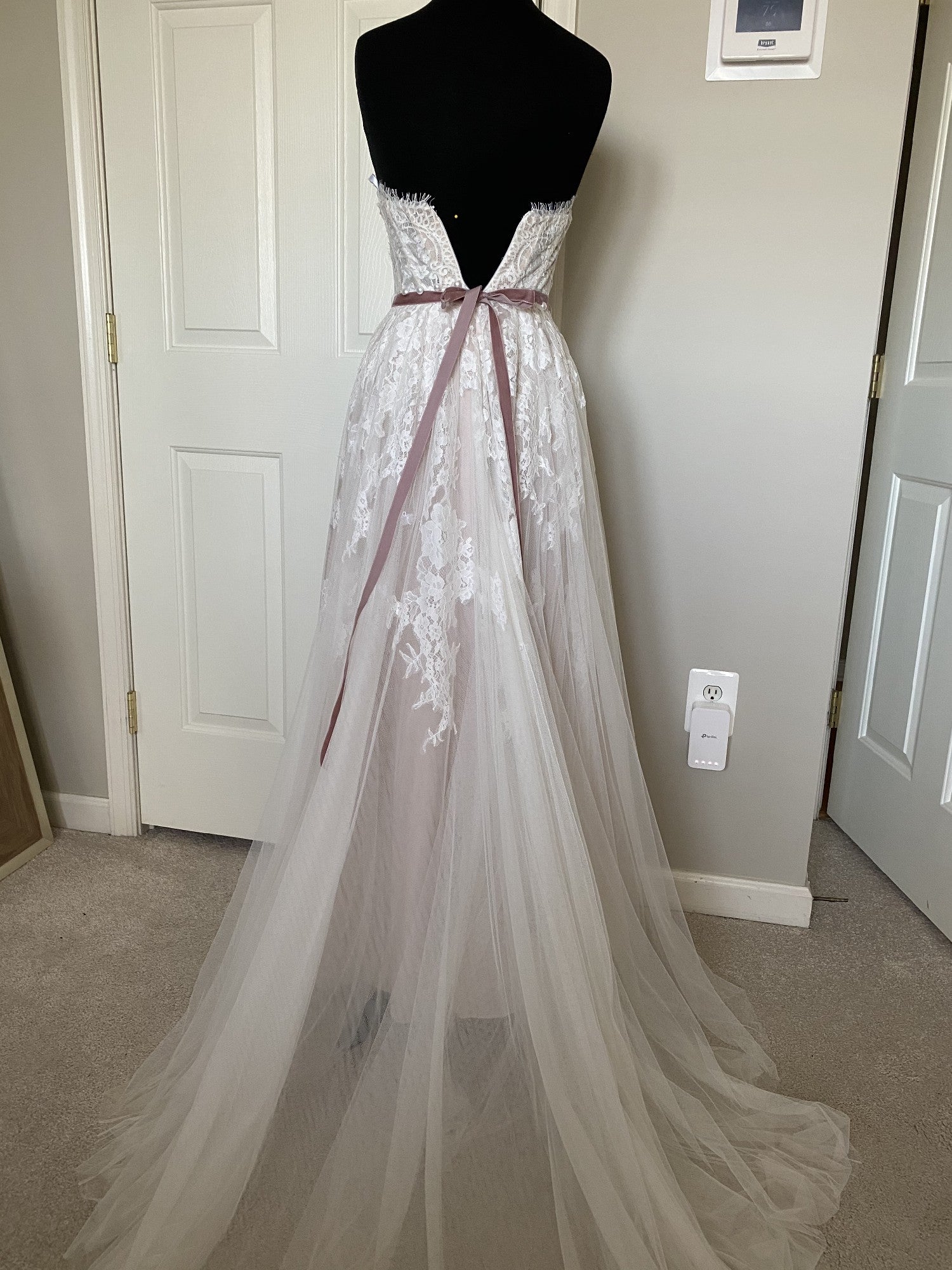 BHLDN Willowby Geranium Wedding Gown - Elegant Lace Bridal Dress for Boho Beach & Garden Ceremonies