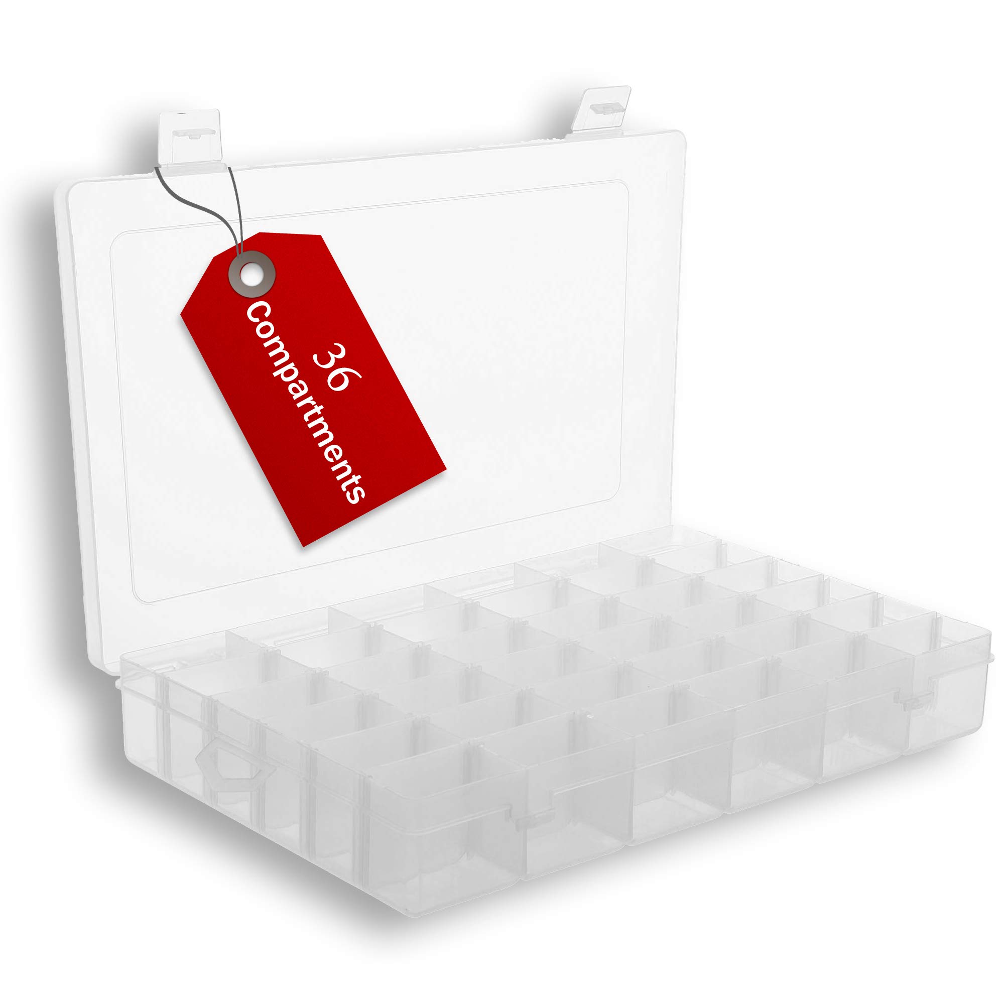 360 Plastic Bead Storage Box - Large Loom Band Organizer Case with Lid - DIY Letter Board & Craft Bead Organizer - Portable for Jewelry Making, Scrapbooking & Classroom Arts & Crafts