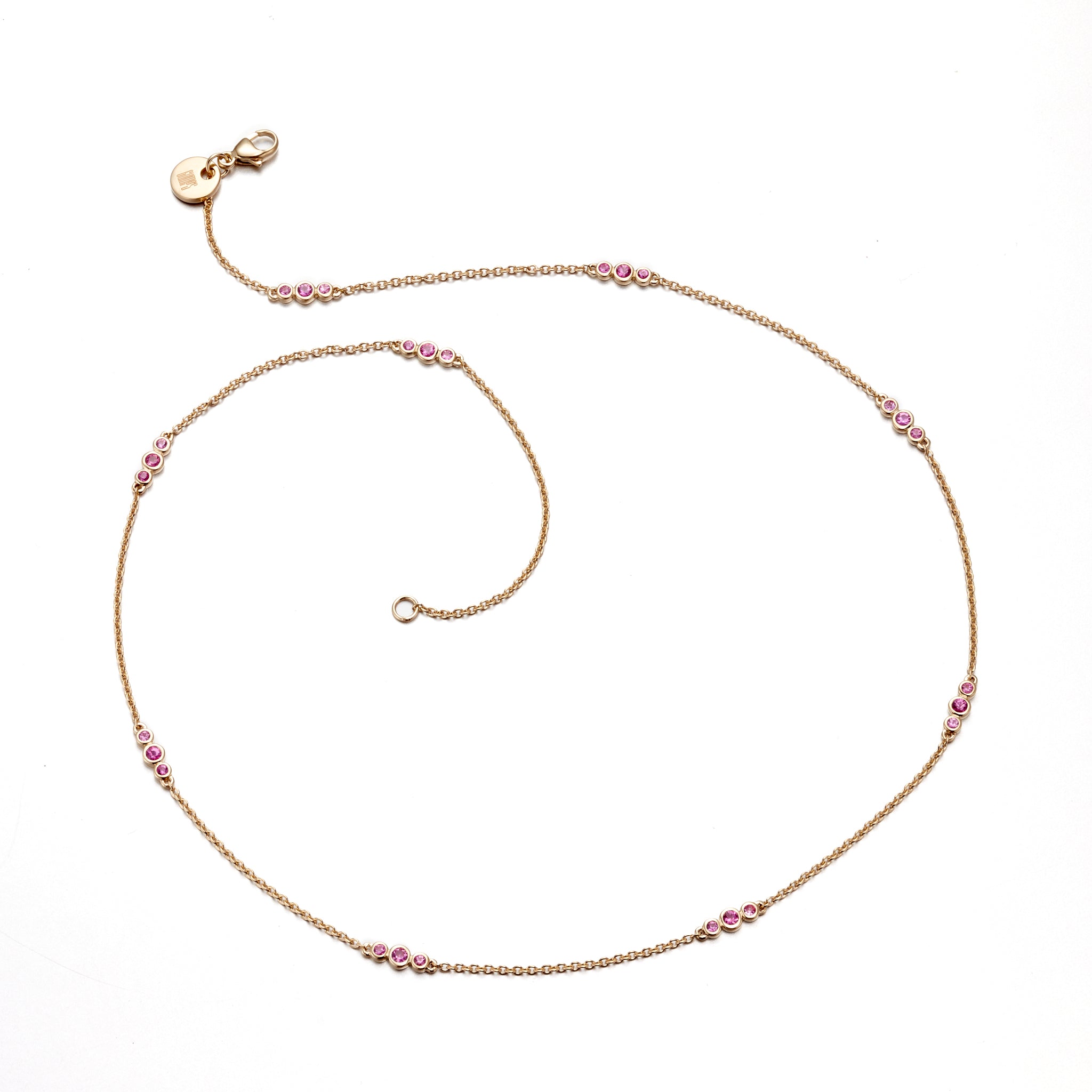 Pink Sapphire Triplet Necklace - Elegant Birthstone Jewelry for Women, Perfect for Gifts, Anniversaries & Special Occasions