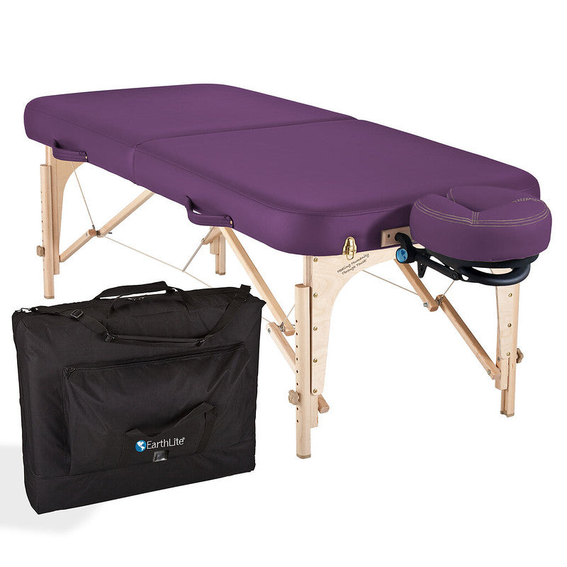Earthlite Spirit Portable Massage Table with Carrying Case - Professional Foldable Massage Bed for Therapists, Home Use, Spa & Reiki Sessions - Ideal for Mobile Massage Business & Relaxation Therapy