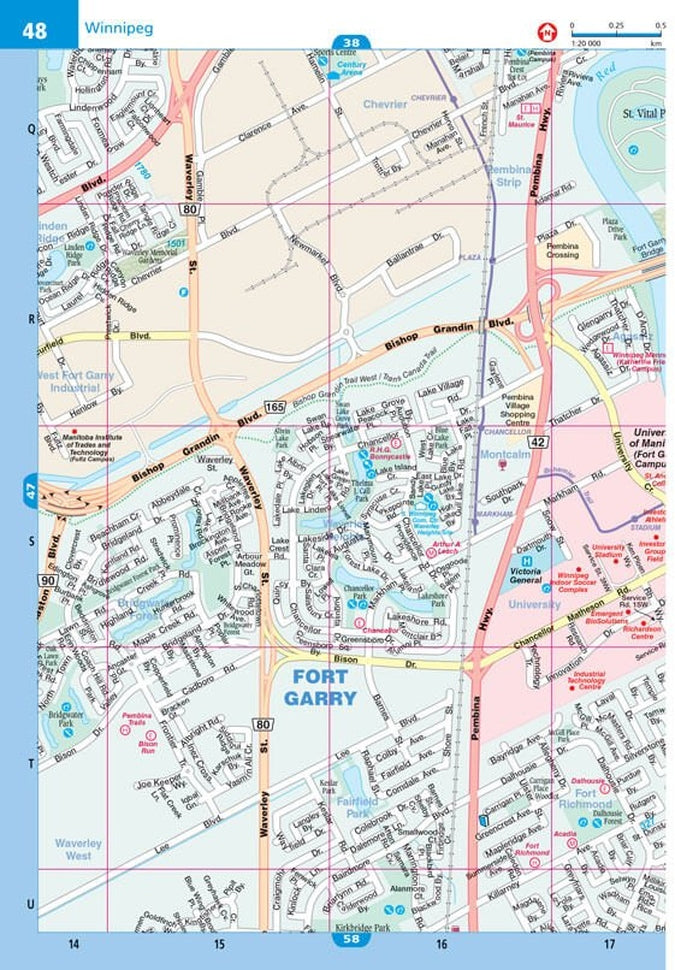 MapArt Winnipeg & Manitoba Street Atlas 2023 Edition - Manitoba Back Road Atlas | Detailed Road Maps for Travel, Hiking & Road Trips in Canada