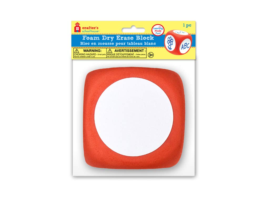 Dry Erase Foam Dice for Math Games & Classroom Learning - Wipe Clean Teaching Blocks for Preschool & Elementary School - Perfect for Math Drills, Group Activities & Homeschool Supplies