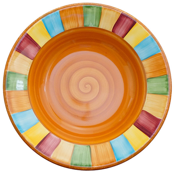 Colorful Striped Rimmed Soup Bowl Set of 4 - Mexican Serape Style Ceramic Bowls for Soup, Salad, Pasta & Dessert | Perfect for Dining, Entertaining & Home Decor
