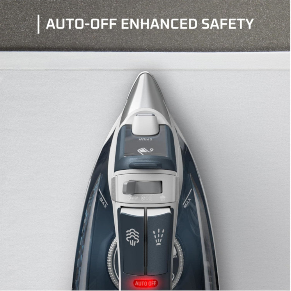 Rowenta Focus DW5280 Professional Steam Iron with Stainless Steel Soleplate - Perfect for Home & Office Garment Care, Wrinkle Removal & Fabric Smoothing