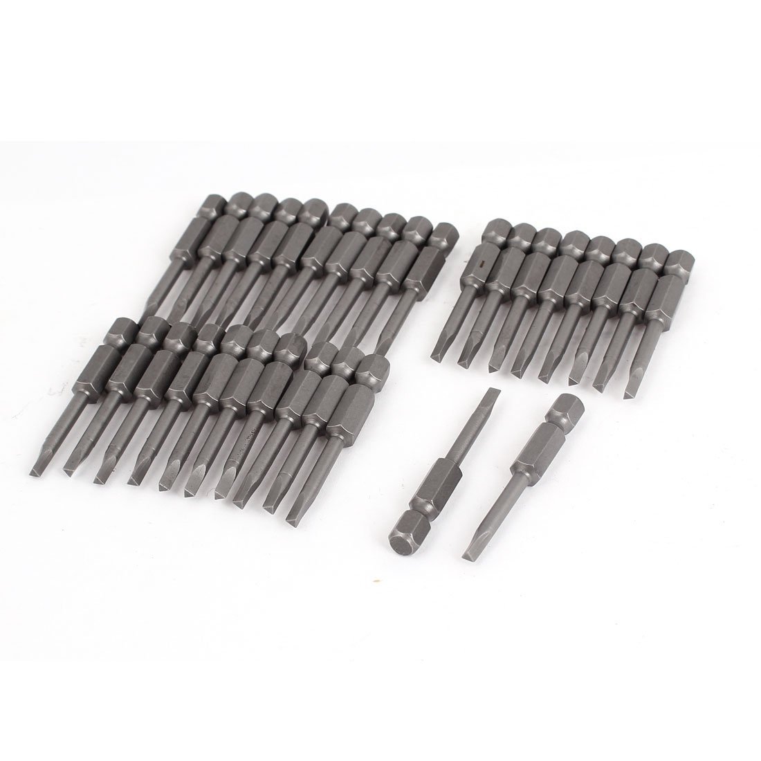 uxcell 1/4-inch Hex Shank 3mm x 50mm Triangle Screwdriver Bit Set - 30pcs for Furniture Assembly, Electronics Repair & DIY Projects