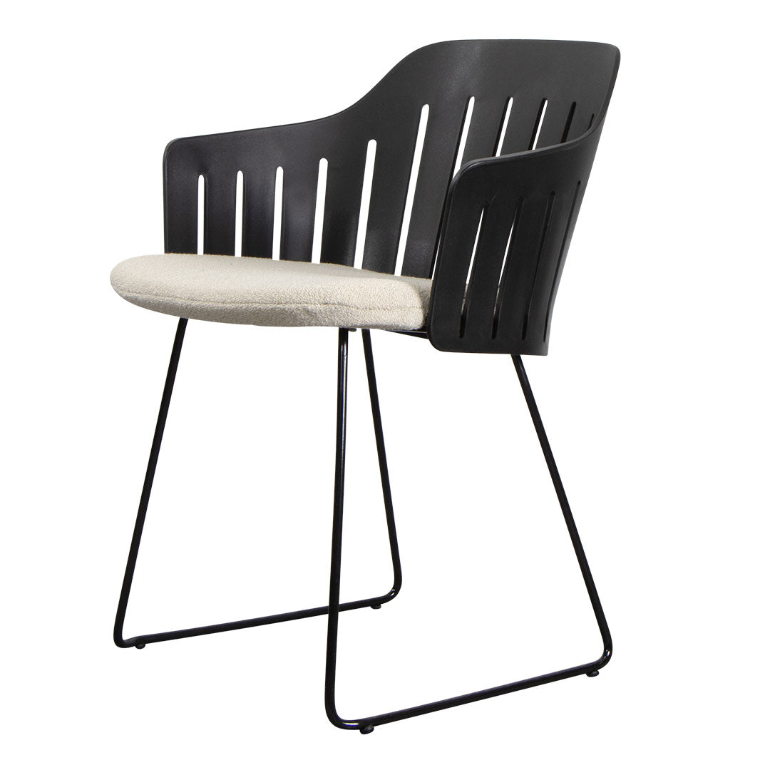 Premium Outdoor Lounge Chair with Sled Base - Includes Comfortable Back & Seat Cushions - Perfect for Patio, Garden, Poolside Relaxation and Backyard Lounging