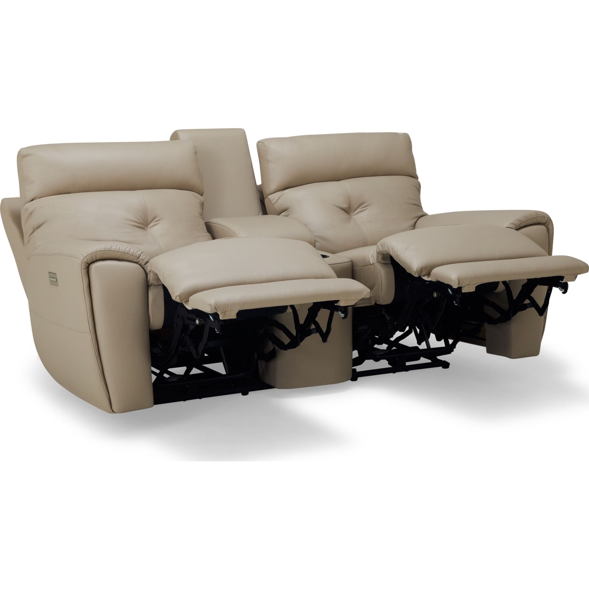 Aedon Power Reclining Loveseat with Adjustable Headrest & Lumbar Support - Modern Comfort for Living Room, Home Theater & Small Spaces - Bali Harvest Collection