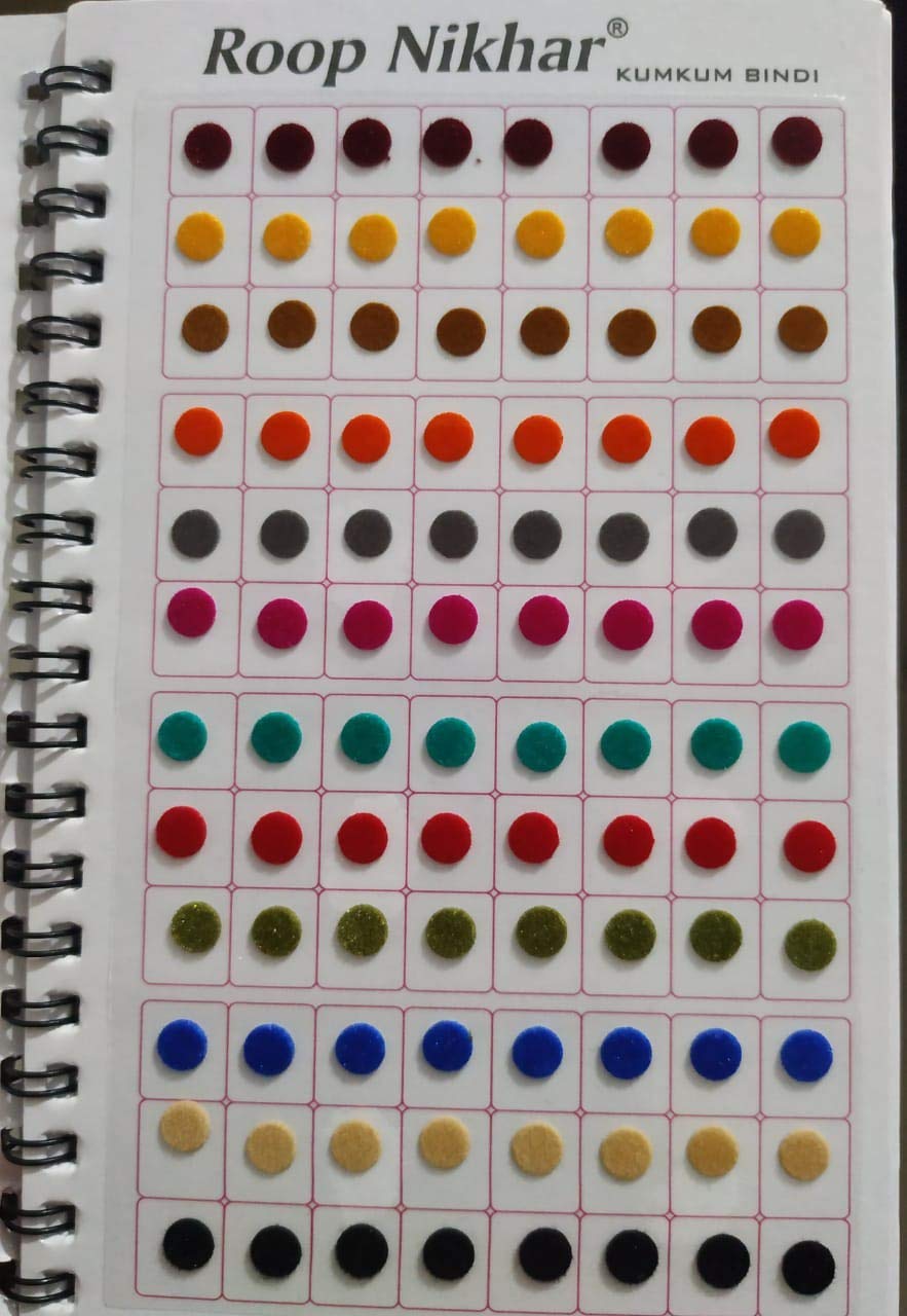 Roop Nikhar 960 Small Bindi Sticker Collection Book - Traditional Indian Forehead Decoration for Weddings, Festivals & Daily Wear