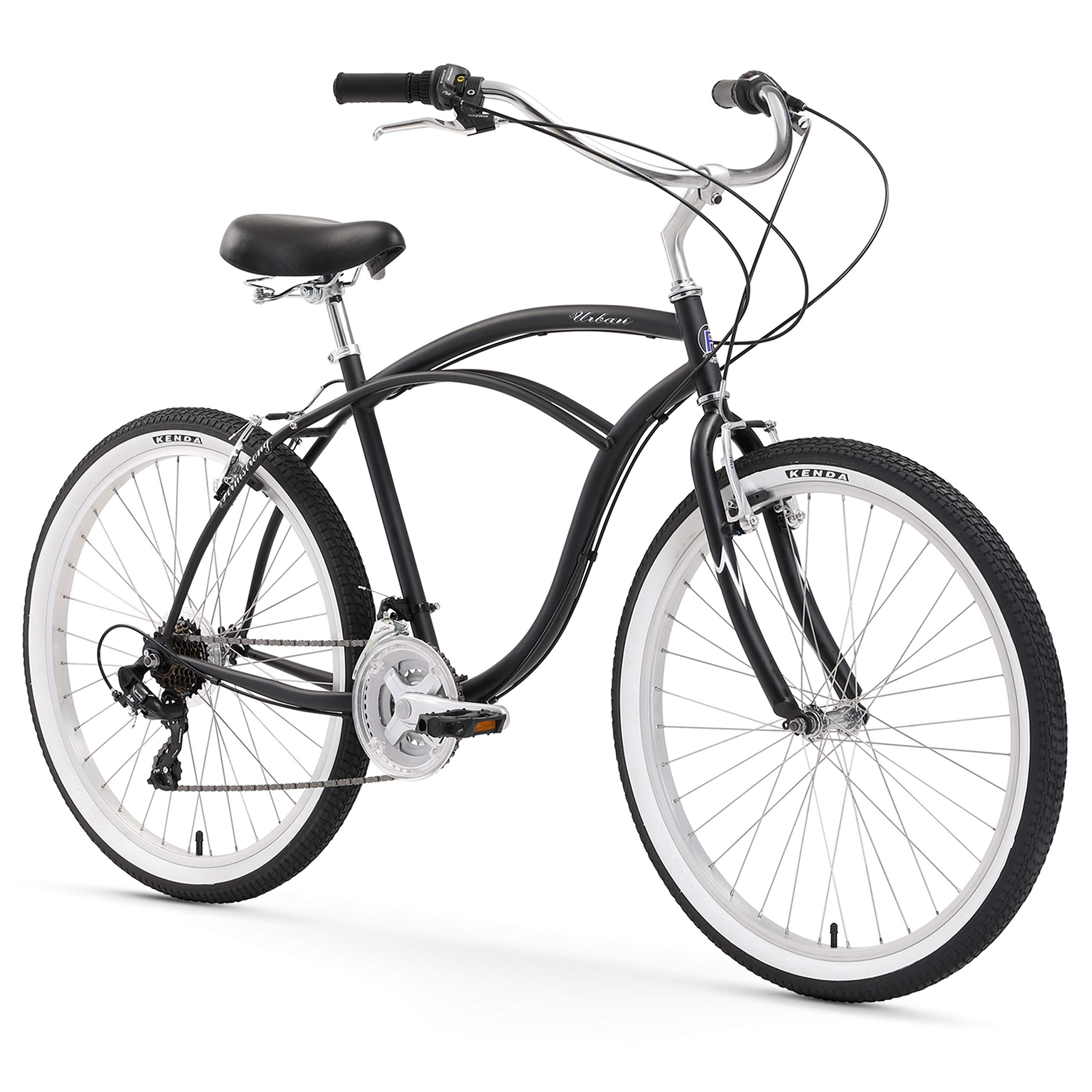 Firmstrong Urban Man Beach Cruiser Bike for Men - Comfortable Single Speed Bicycle with Classic Design - Perfect for Beach Rides, City Commuting & Leisure Cycling