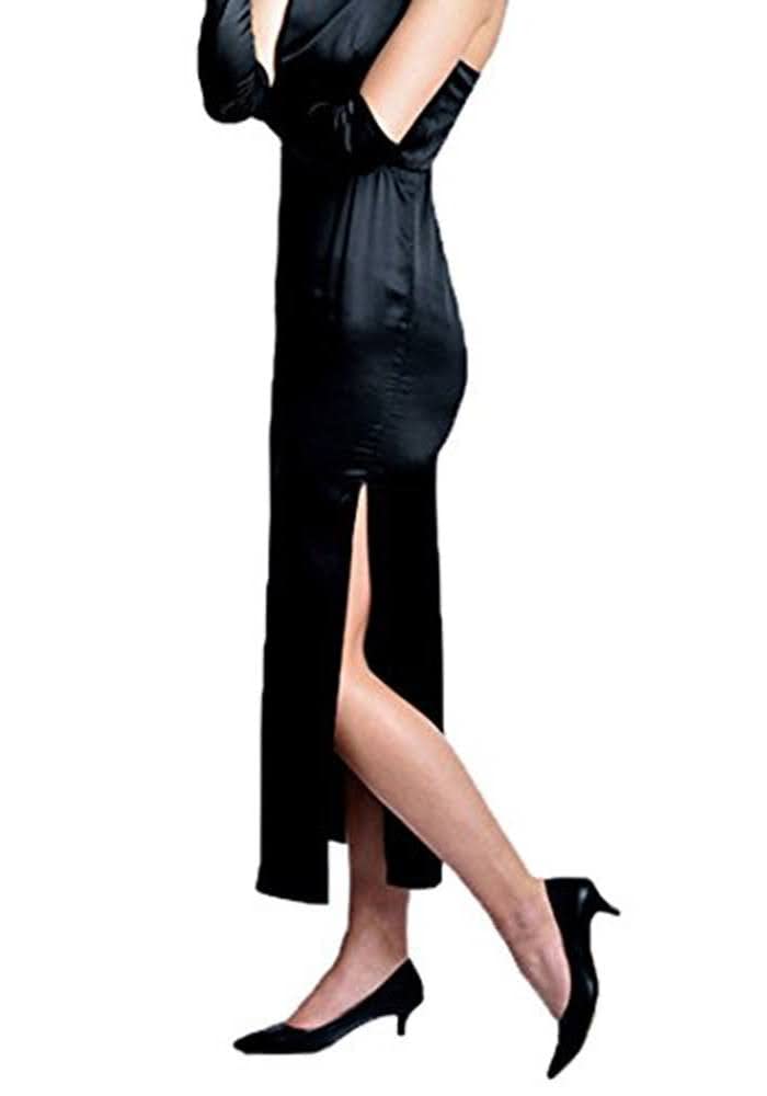 Audrey in a Bag Premium Iconic Black Dress Costume Set - Old Hollywood Inspired Elegant Evening Gown for Halloween, Cosplay, and Themed Parties