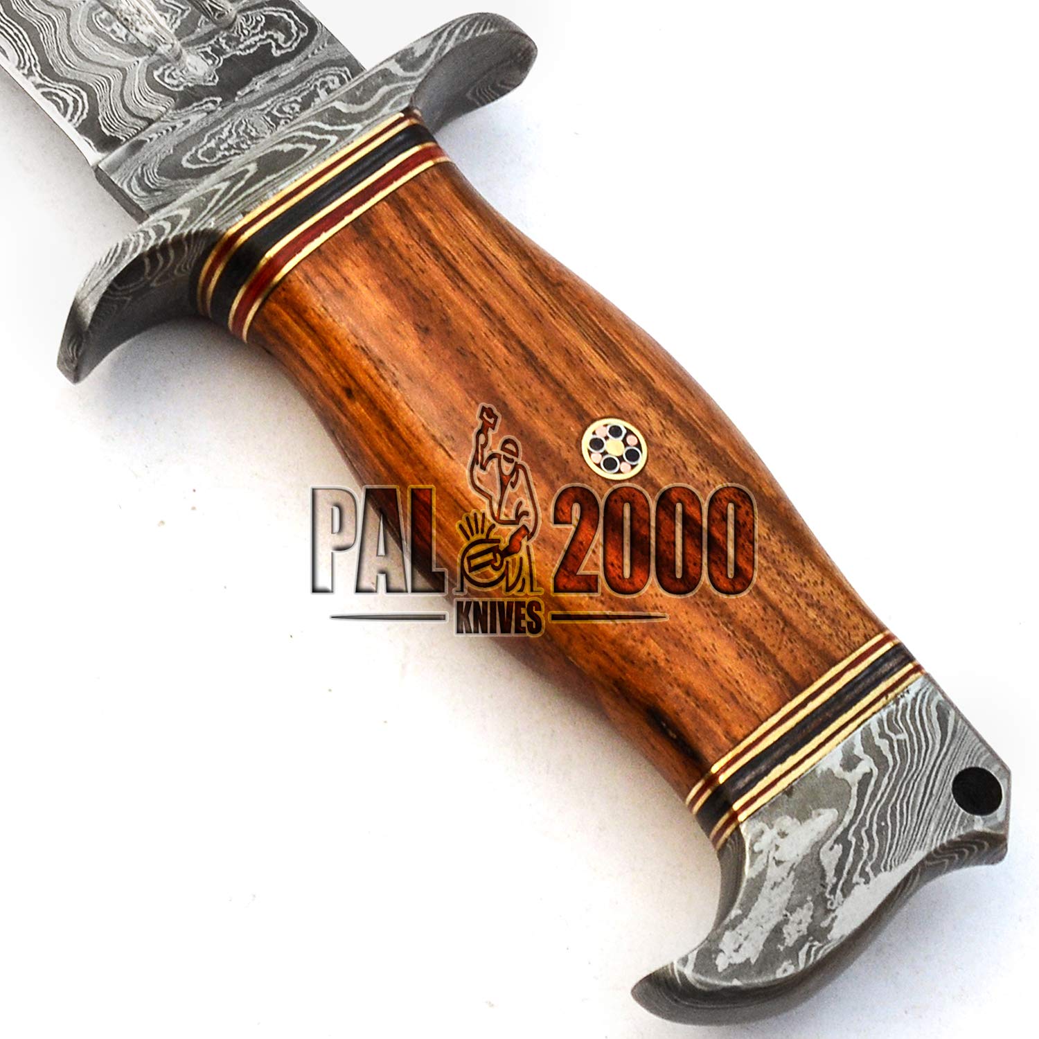 Handmade Damascus Steel Bowie Knife - 13 Inch Hunting Knife with Custom Design | PAL 2000 KNIVES BOW-9660 | Perfect for Outdoor Survival, Camping & Bushcraft
