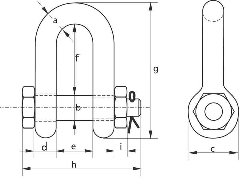 High-Quality Green Pin Dee Shackles with Safety Pin - Heavy Duty Lifting & Rigging for Marine, Construction & Industrial Use