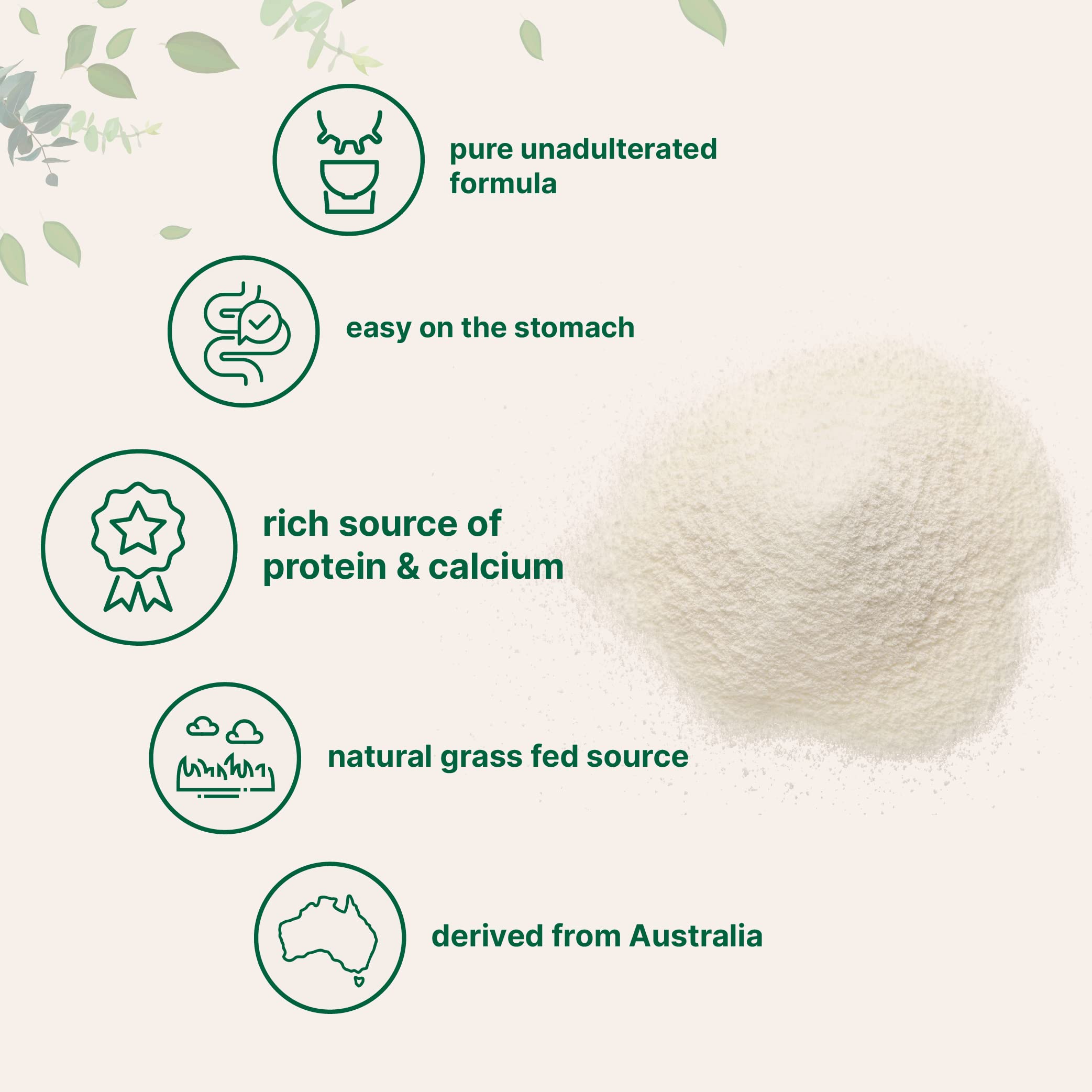 Organic Goat Milk Powder 2 Lb - Grass-Fed Australian Farm Sourced, Easy Digest Formula | High in Protein, Calcium & Probiotics | Non-GMO, Gluten-Free, Pet Safe | Perfect for Smoothies, Baking & Pet Nutrition