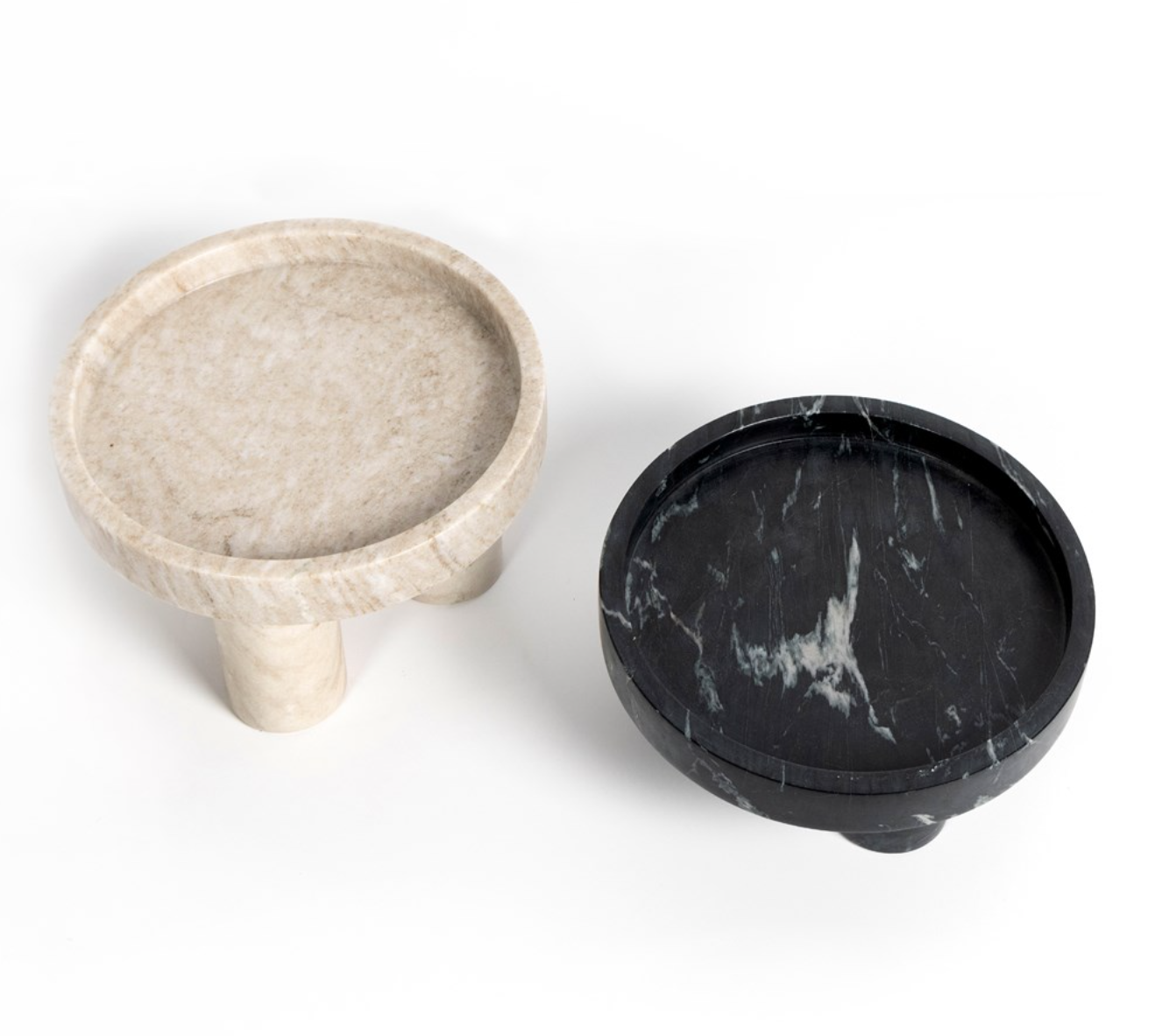 Premium Kanto Pedestal Bowl Set of 2 - Elegant Ceramic Serving Bowls for Fruits, Salads & Desserts - Perfect for Dining Table, Kitchen & Party Entertaining
