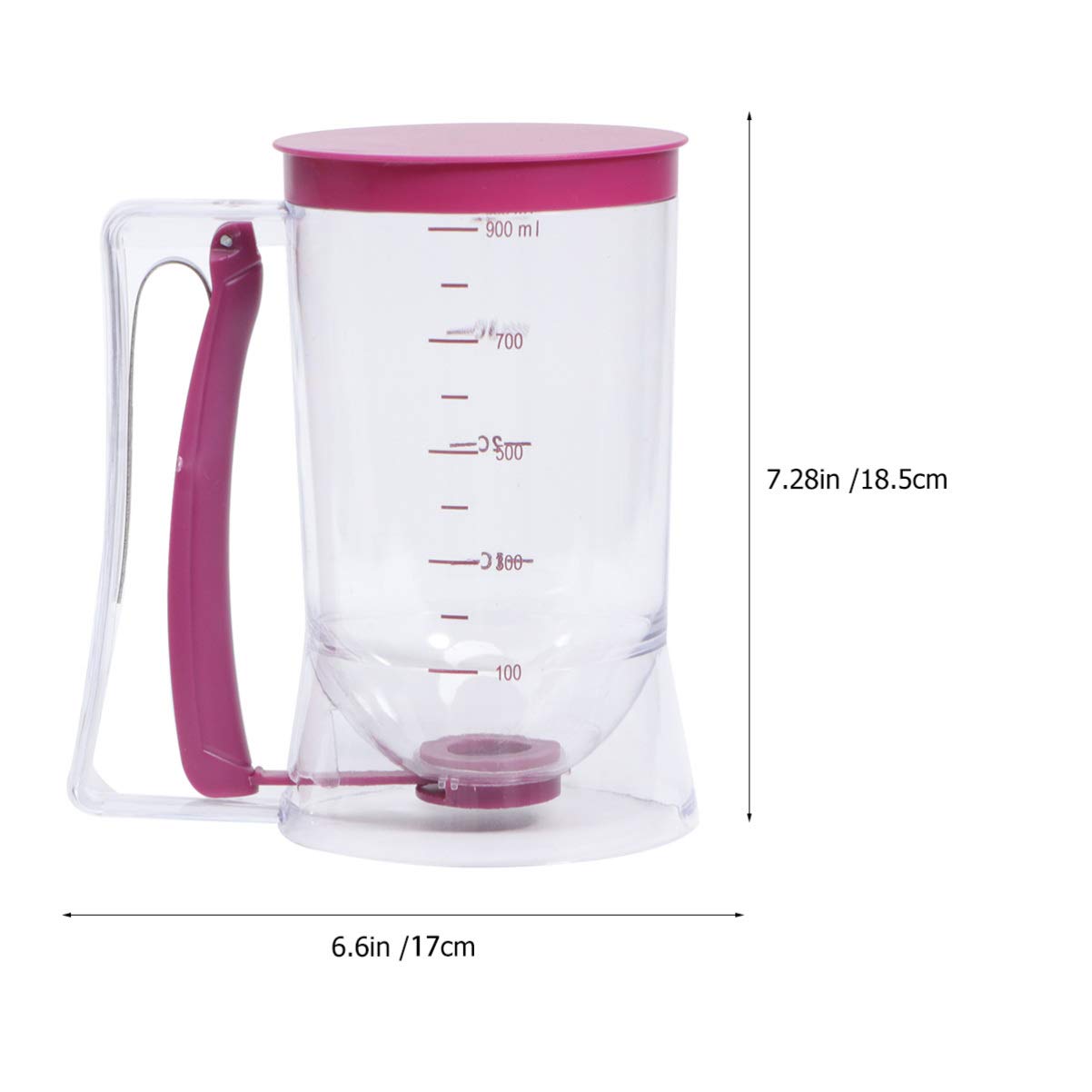 DOITOOL Pancake Cupcake Batter Dispenser - Plastic Measuring Cups for Baking with Measurement Marks - Perfect for Waffles, Muffins, Cupcakes & More - Essential Baking Tool for Home Bakers & Professional Chefs